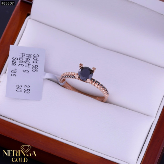 Rose gold women's ring #65507