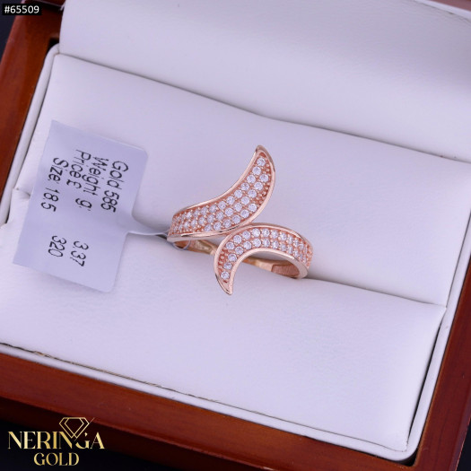 Rose gold women's ring #65509