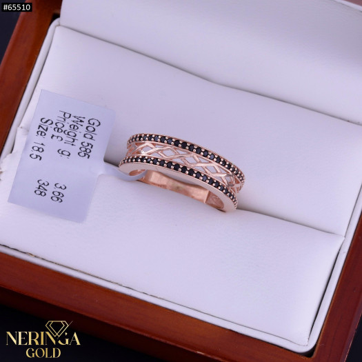 Rose gold women's ring #65510