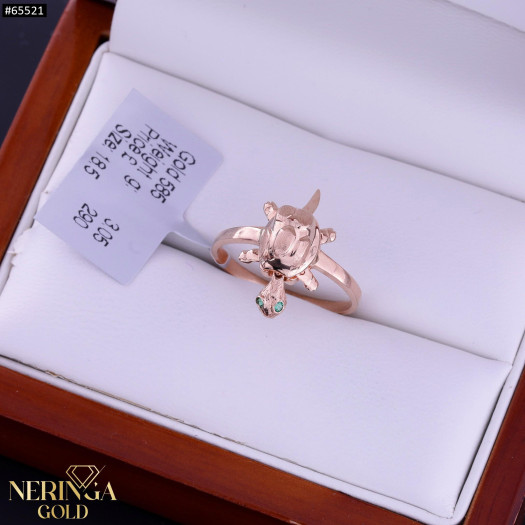 Rose gold women's ring #65521