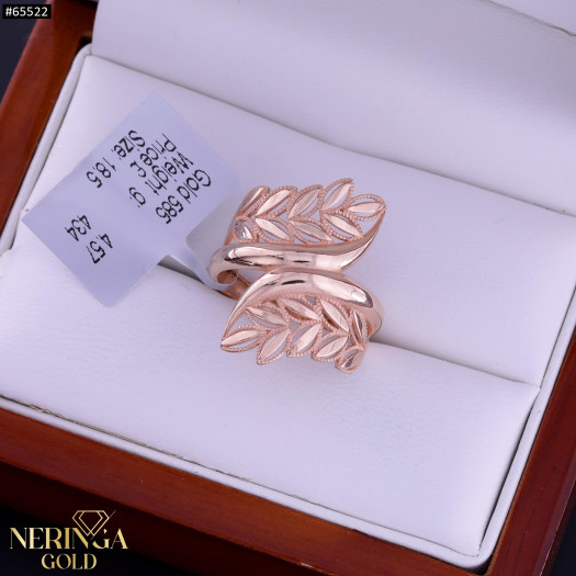 Rose gold women's ring #65522