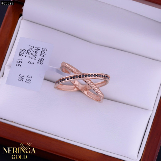 Rose gold women's ring #65529