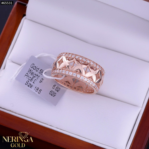 Rose gold women's ring #65531