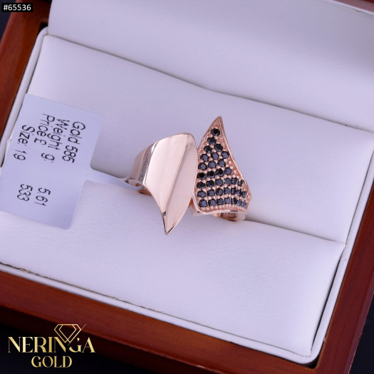 Rose gold women's ring #65536