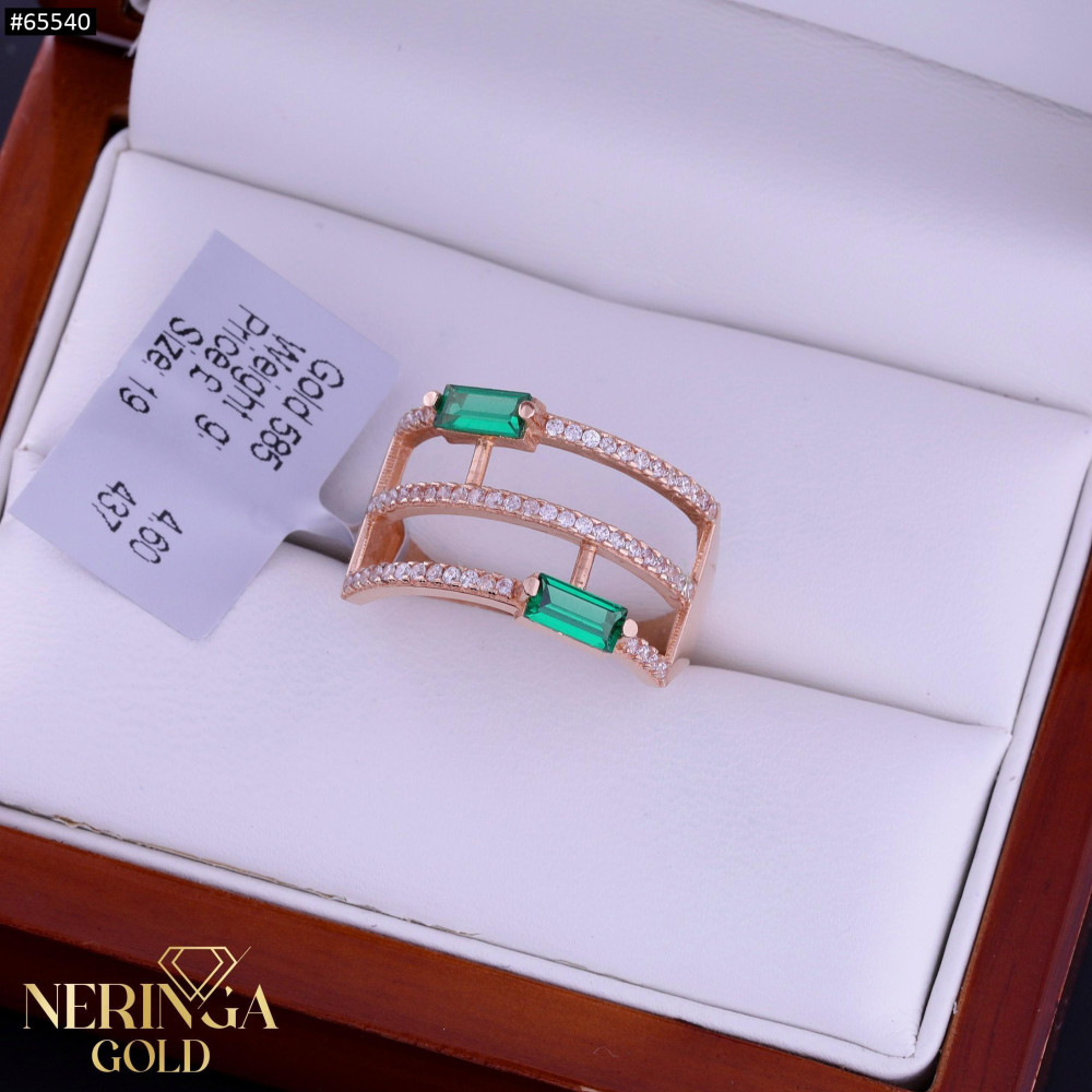 Rose gold women's ring #65540