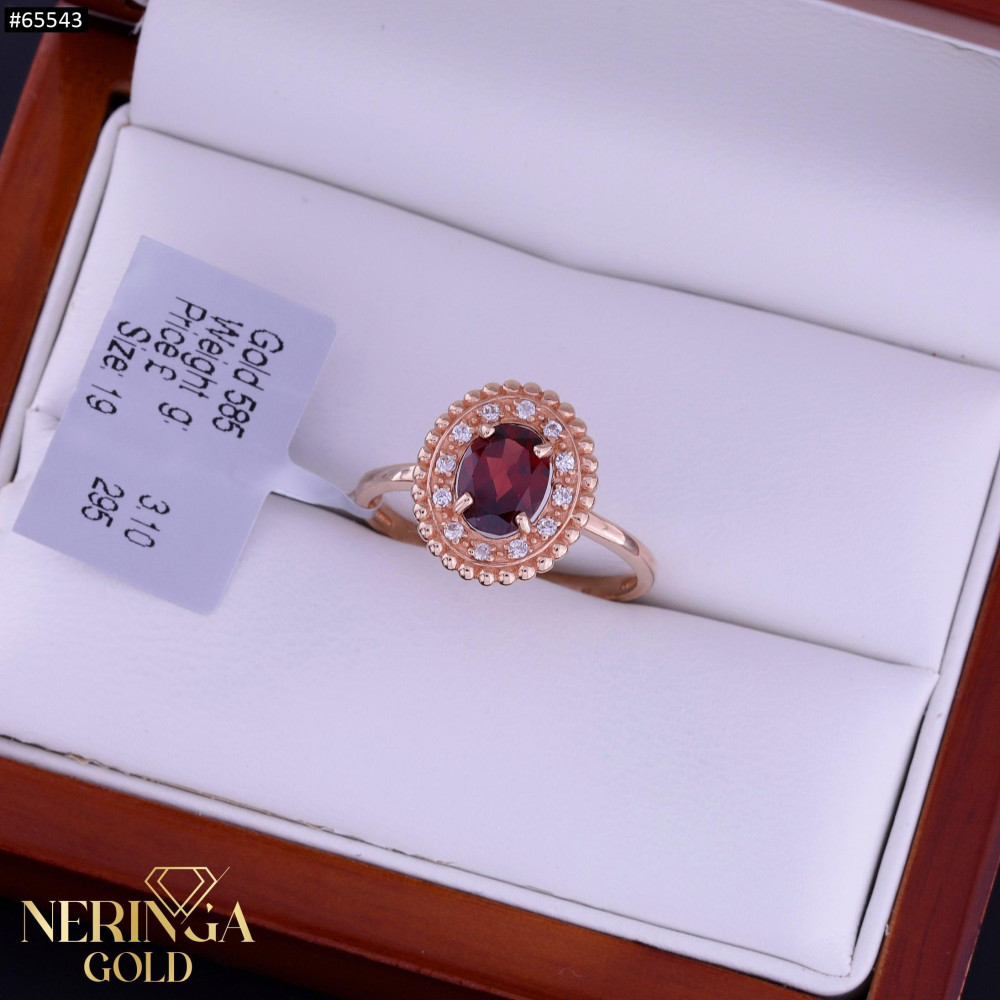 Rose gold women's ring #65543