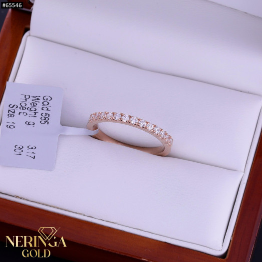 Rose gold women's ring #65546