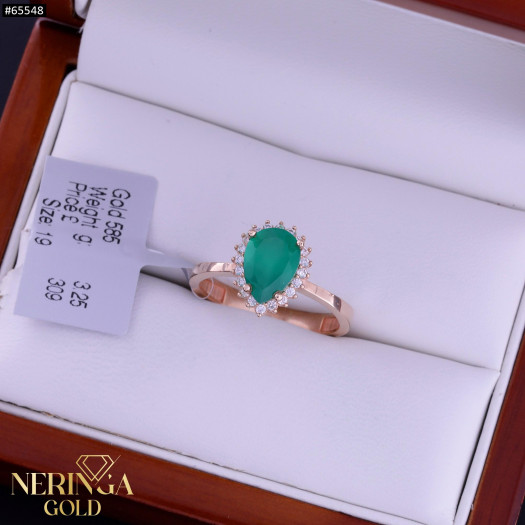 Rose gold women's ring #65548