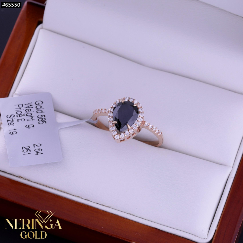 Rose gold women's ring #65550