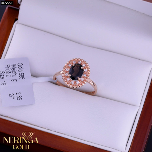Rose gold women's ring #65551