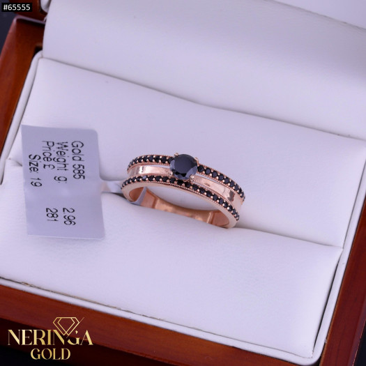 Rose gold women's ring #65555