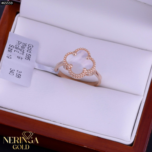 Rose gold women's ring #65559