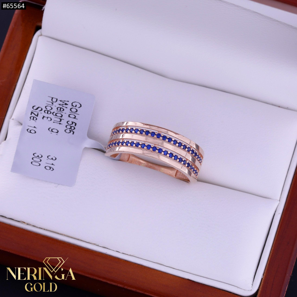 Rose gold women's ring #65564