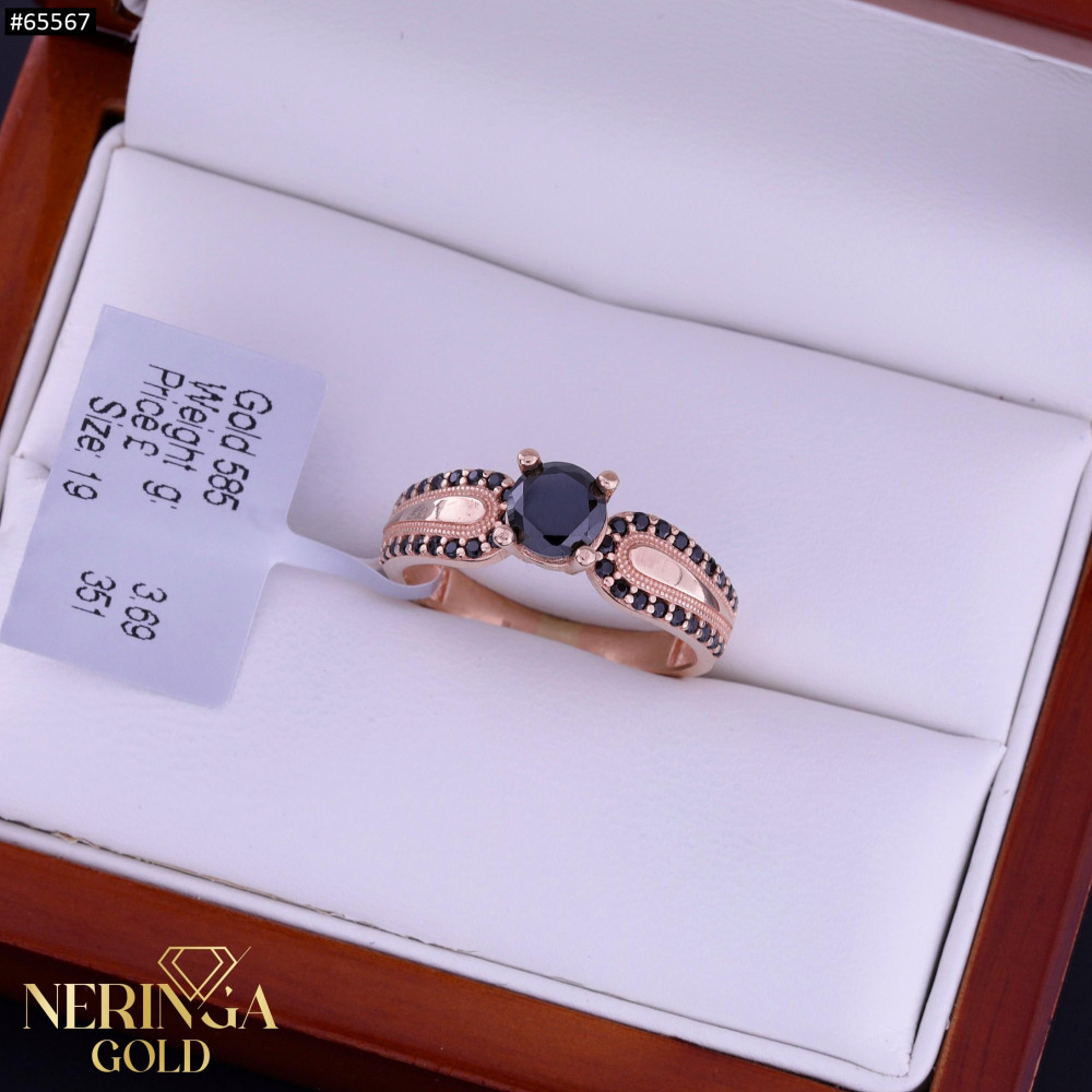 Rose gold women's ring #65567