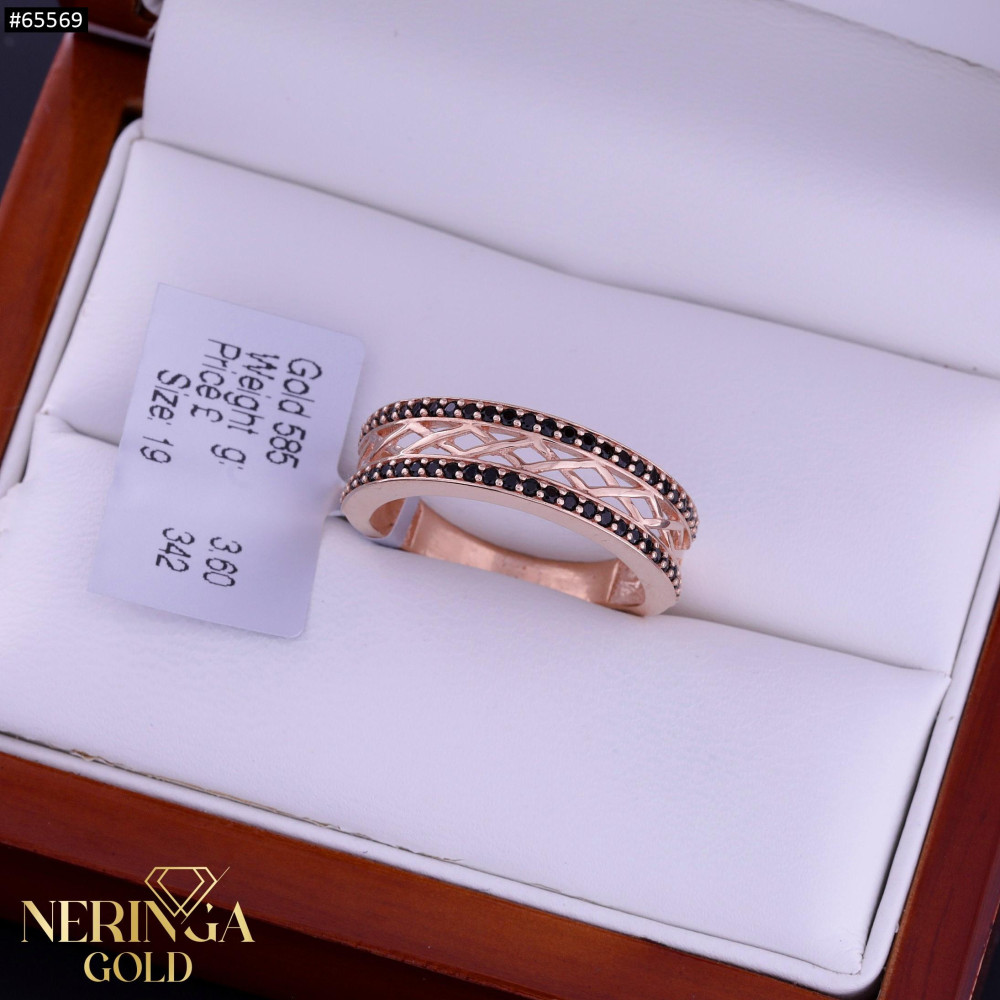 Rose gold women's ring #65569