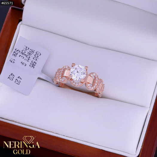 Rose gold women's ring #65571