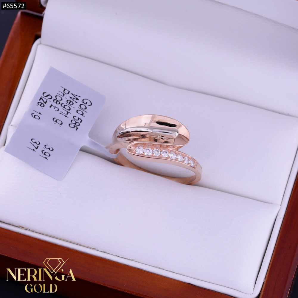 Rose gold women's ring #65572