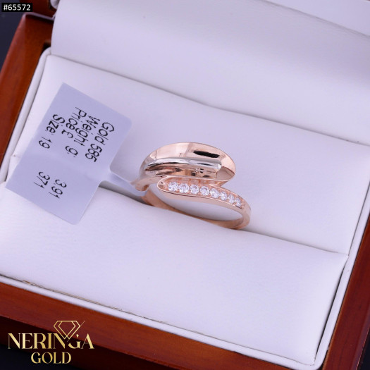 Rose gold women's ring #65572