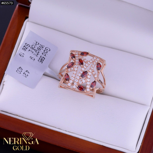Rose gold women's ring #65573