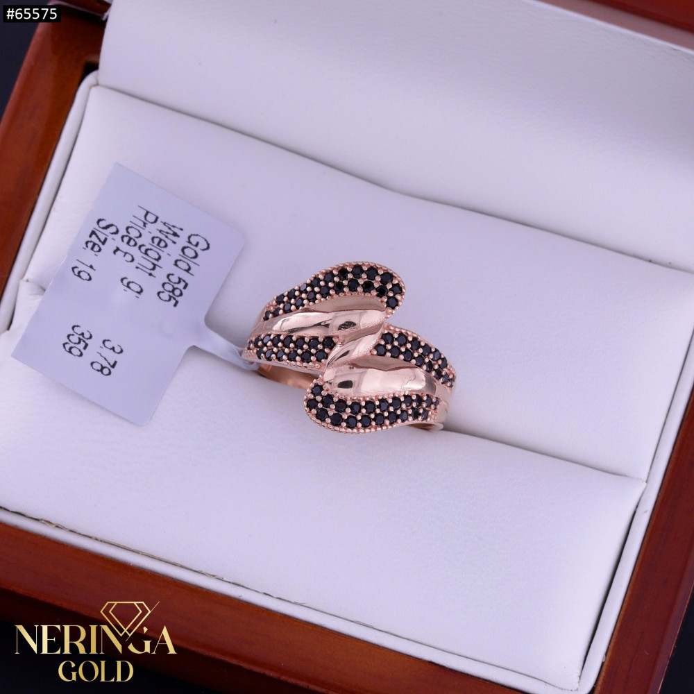 Rose gold women's ring #65575