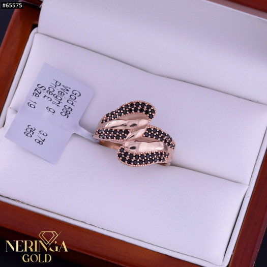 Rose gold women's ring #65575