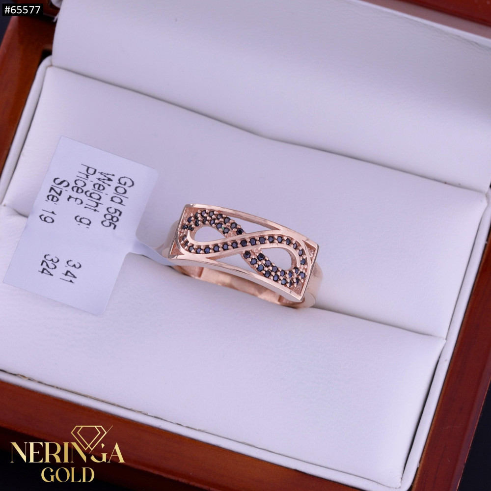 Rose gold women's ring #65577