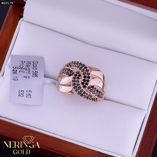 Rose gold women's ring #65579