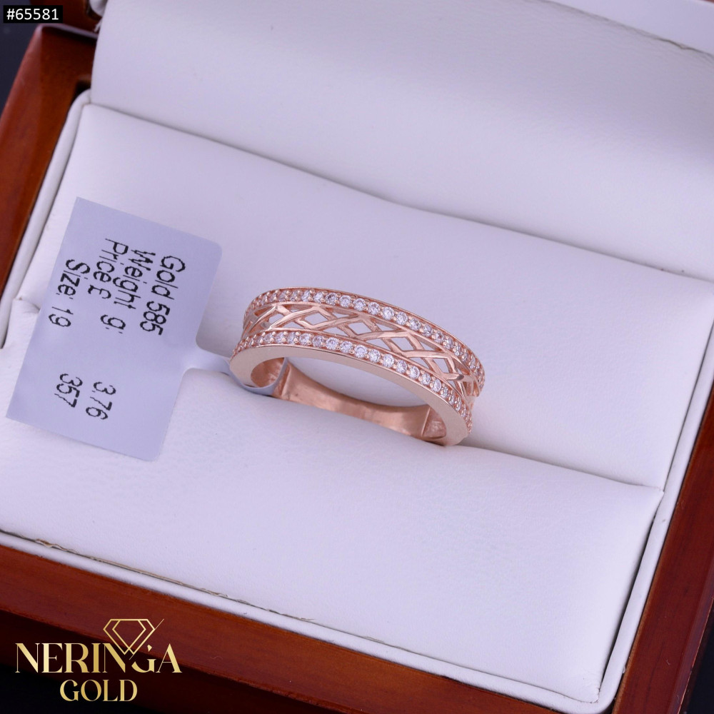 Rose gold women's ring #65581