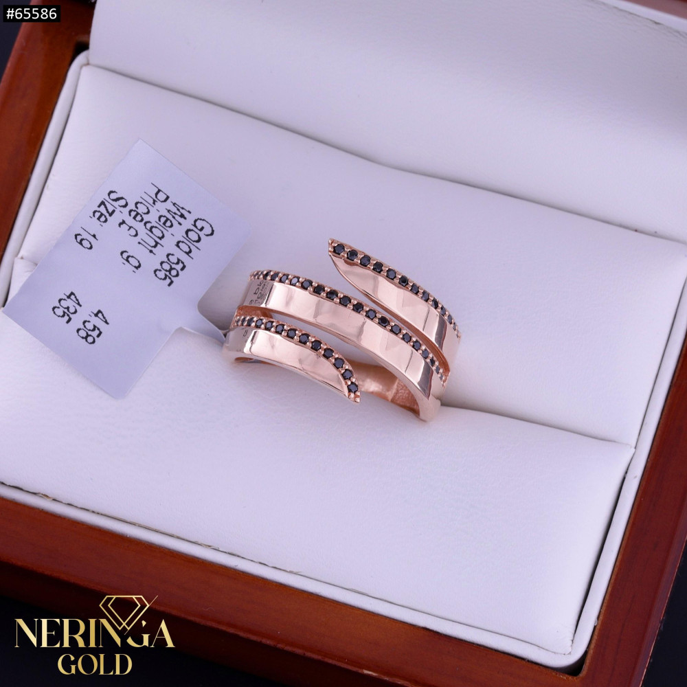 Rose gold women's ring #65586