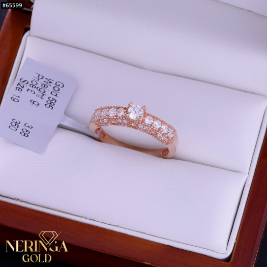 Rose gold women's ring #65599