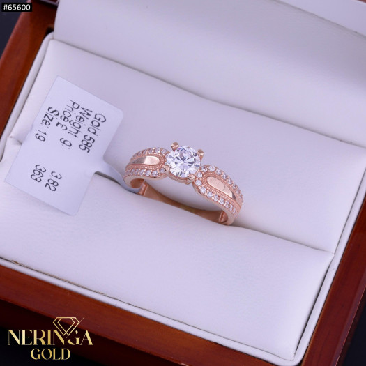 Rose gold women's ring #65600