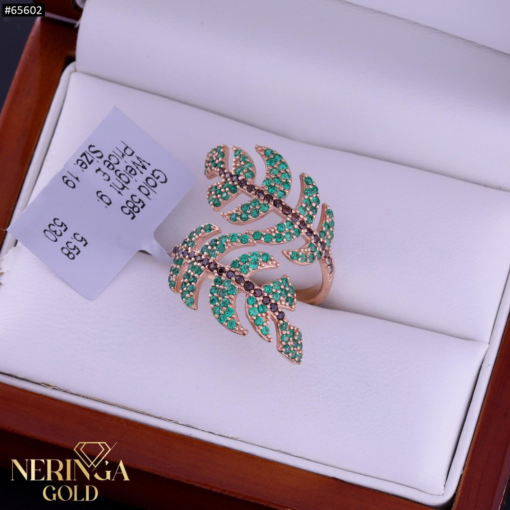 Rose gold women's ring #65602