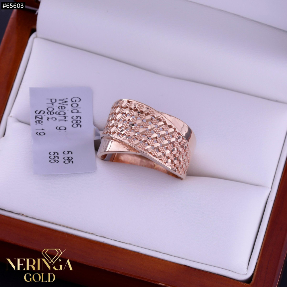 Rose gold women's ring #65603