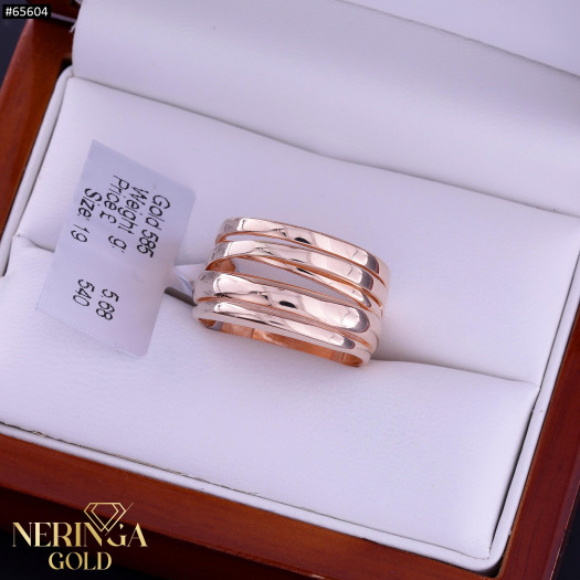 Rose gold women's ring #65604
