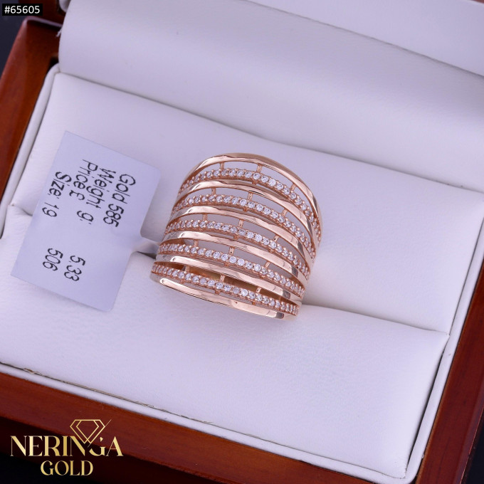 Rose gold women's ring #65605 Rose gold women's ring #65605