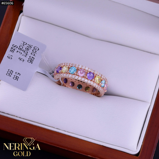 Rose gold women's ring #65606