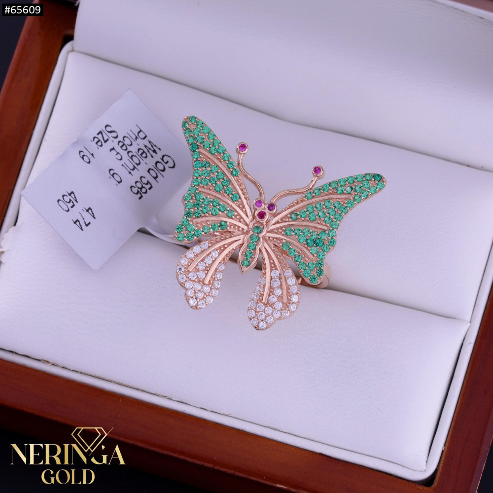 Rose gold women's ring #65609