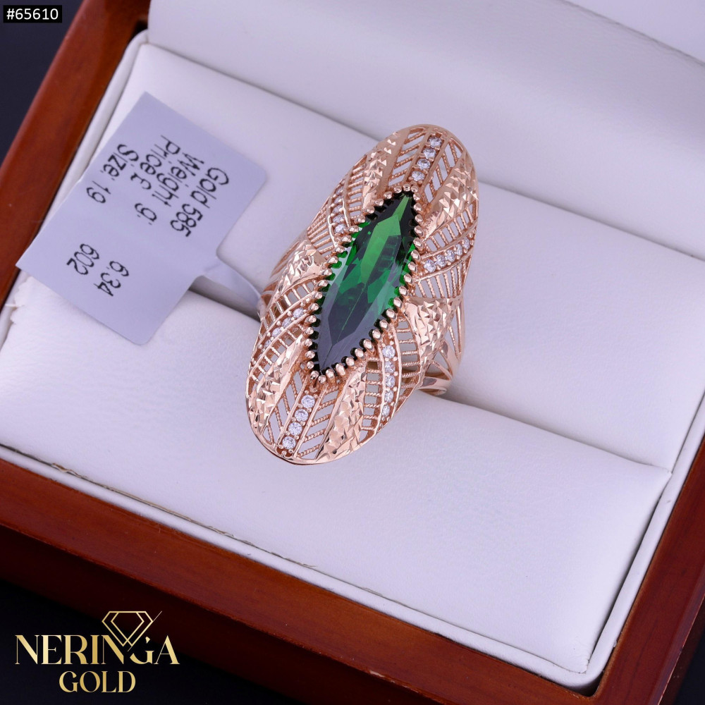 Rose gold women's ring #65610