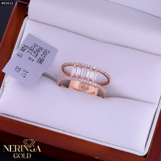 Rose gold women's ring #65615