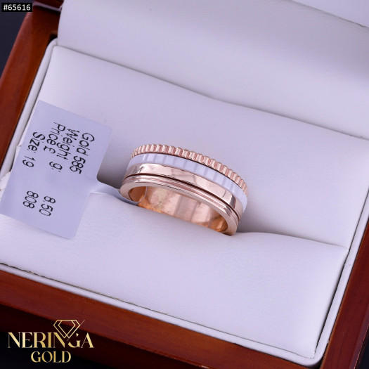 Rose gold women's ring #65616