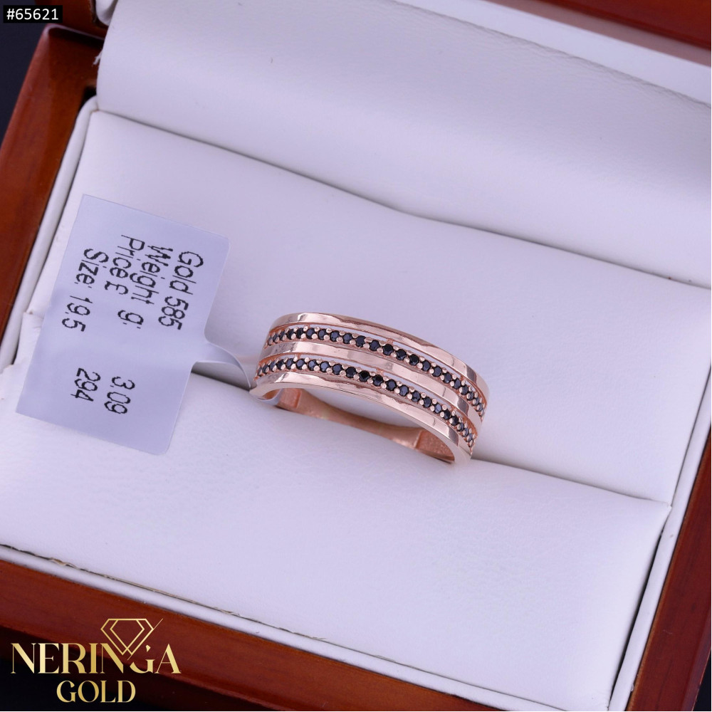 Rose gold women's ring #65621