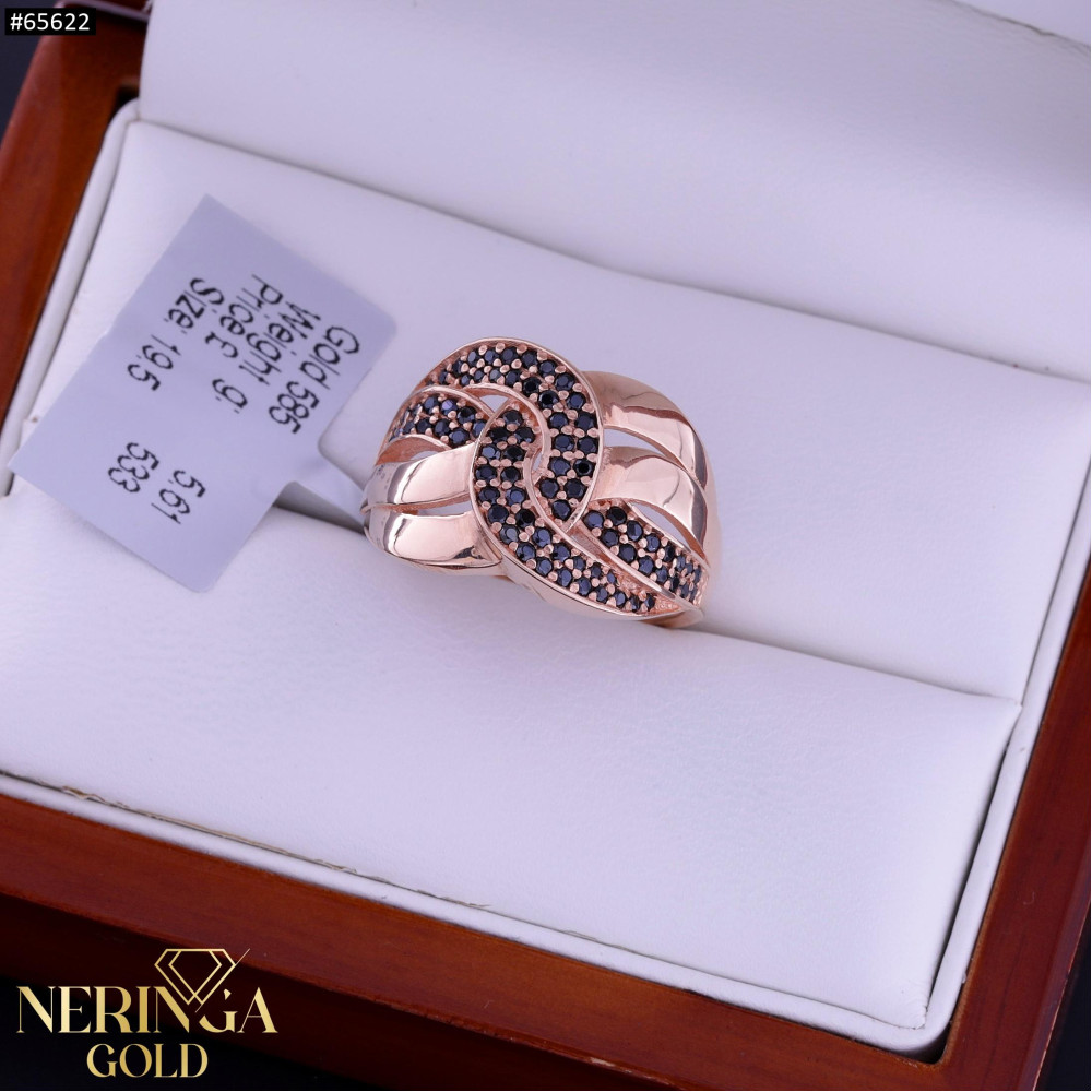 Rose gold women's ring #65622