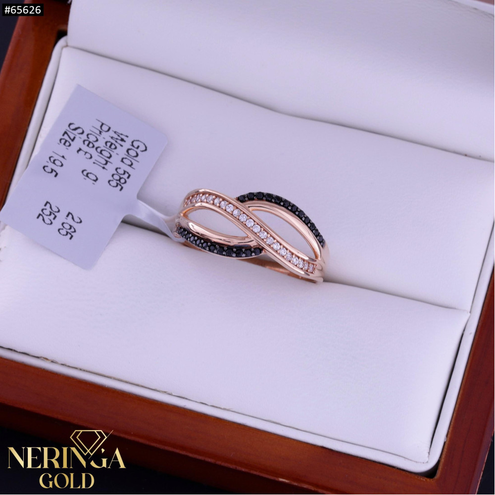 Rose gold women's ring #65626