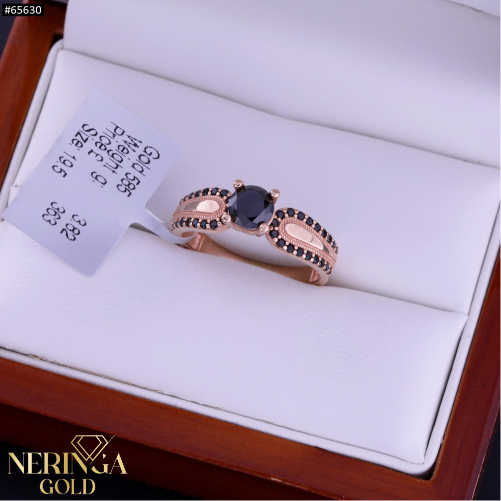 Rose gold women's ring #65630
