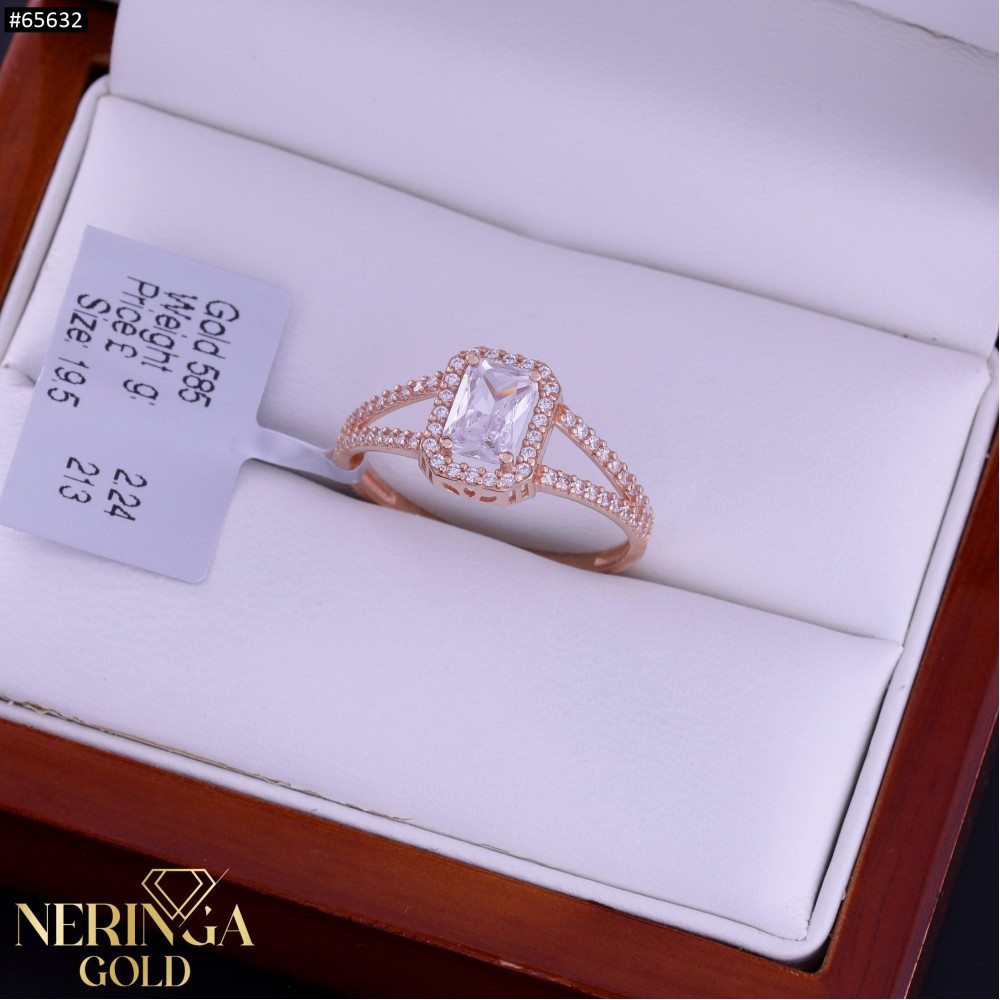 Rose gold women's ring #65632