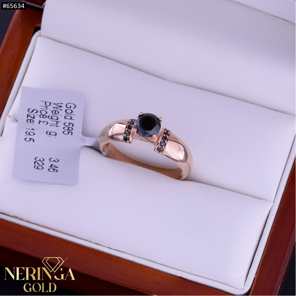 Rose gold women's ring #65634