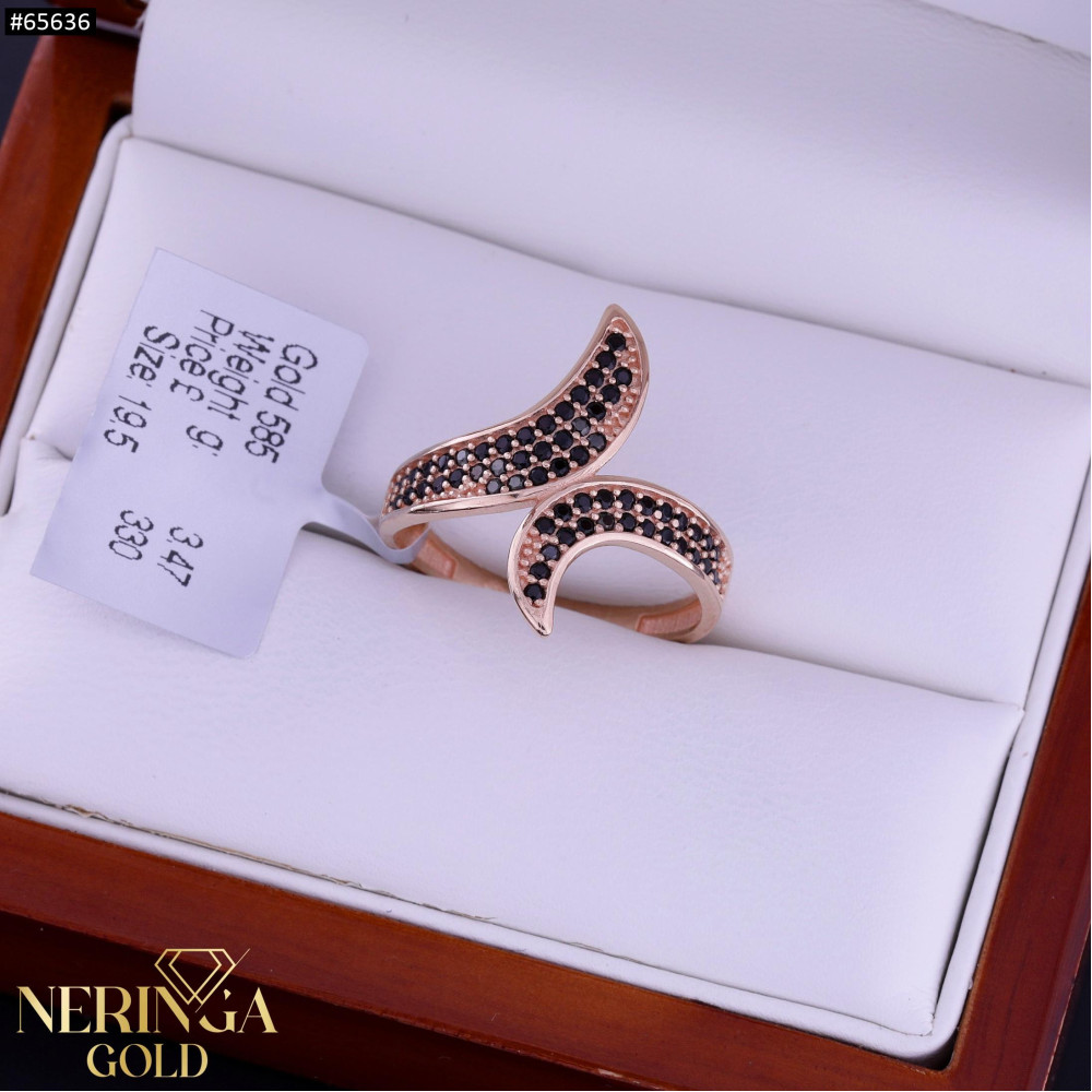 Rose gold women's ring #65636