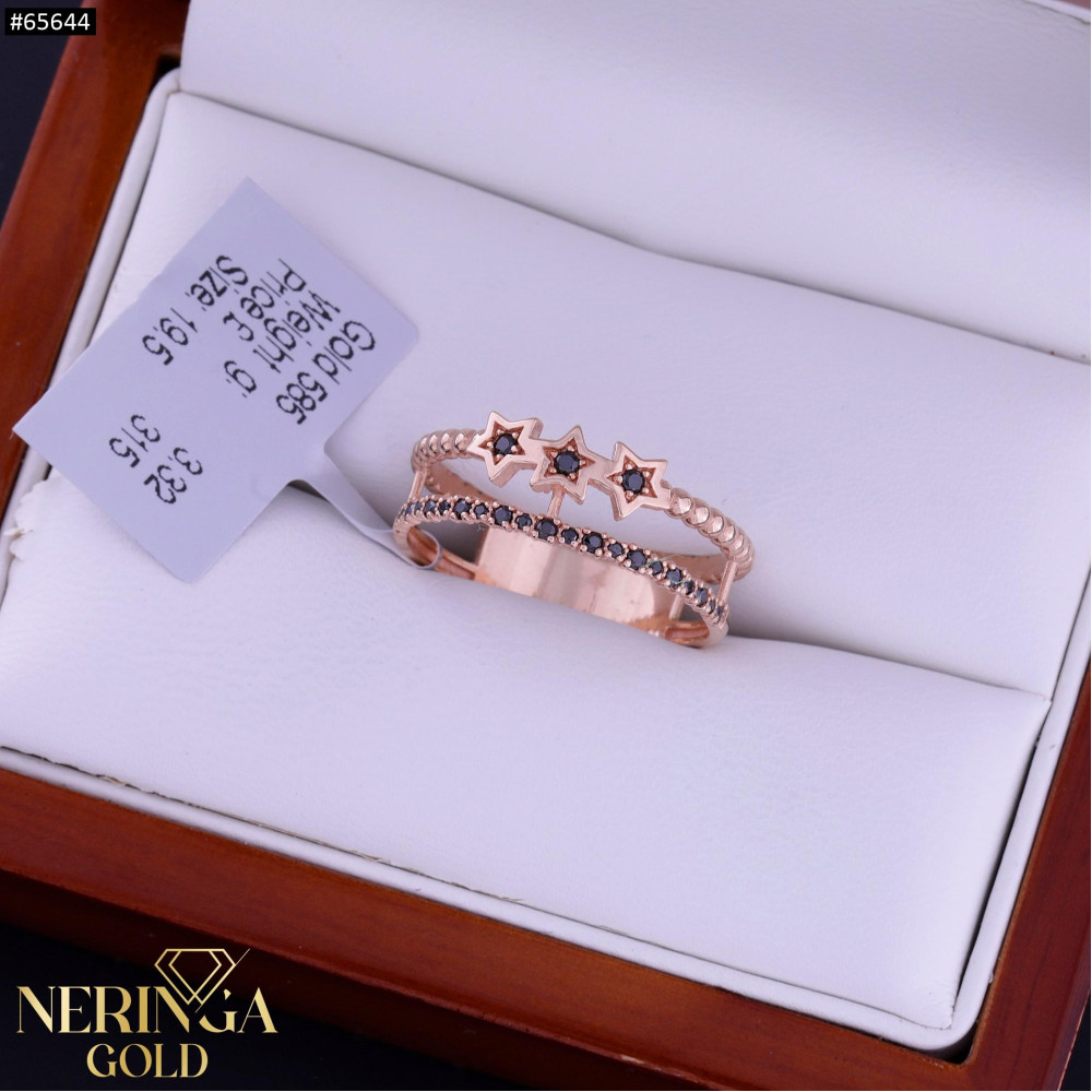 Rose gold women's ring #65644