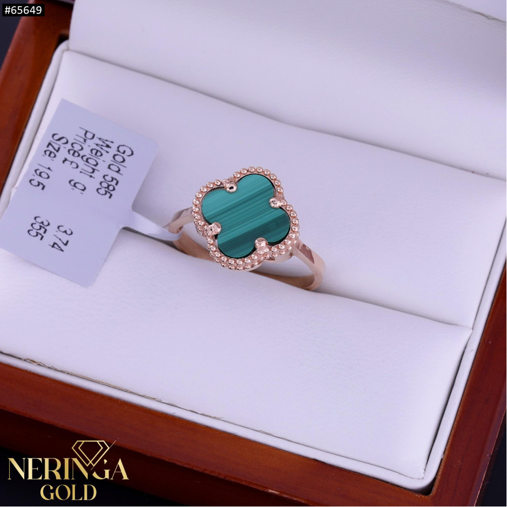 Rose gold women's ring #65649