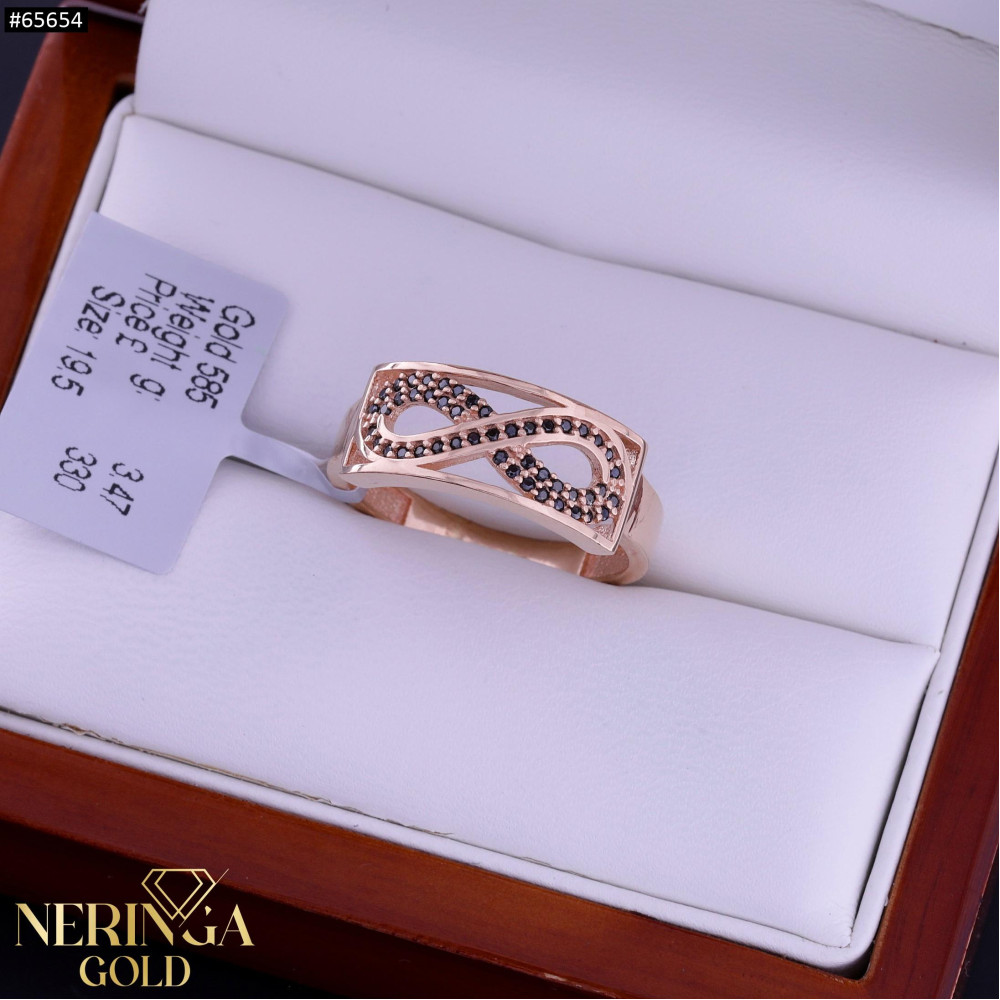 Rose gold women's ring #65654